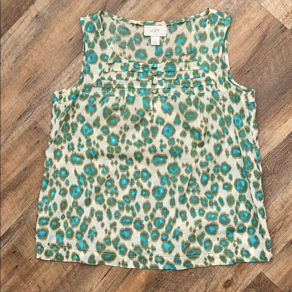 LOFT Leopard Tank Top